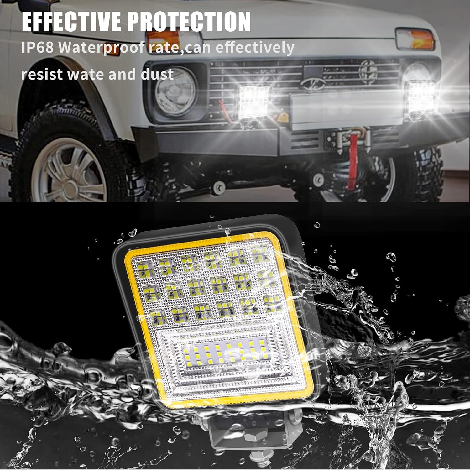 Projecteur de Travail à 4 LED pour Voiture