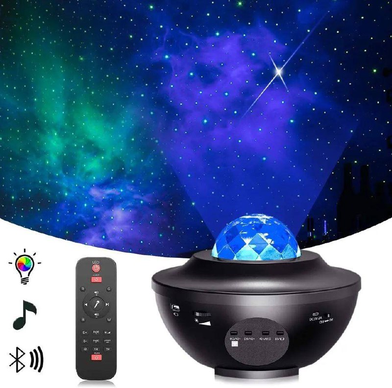 Image de Projecteur étoile, projecteur Galaxy 3 en 1 projecteur de veilleuse/lumière LED Starlight/lumière du ciel avec haut-parleur de musique Bluetooth - Unbranded