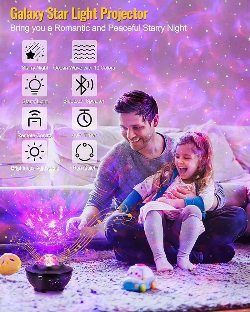 Image de Projecteur galaxy led mp3 - Unbranded