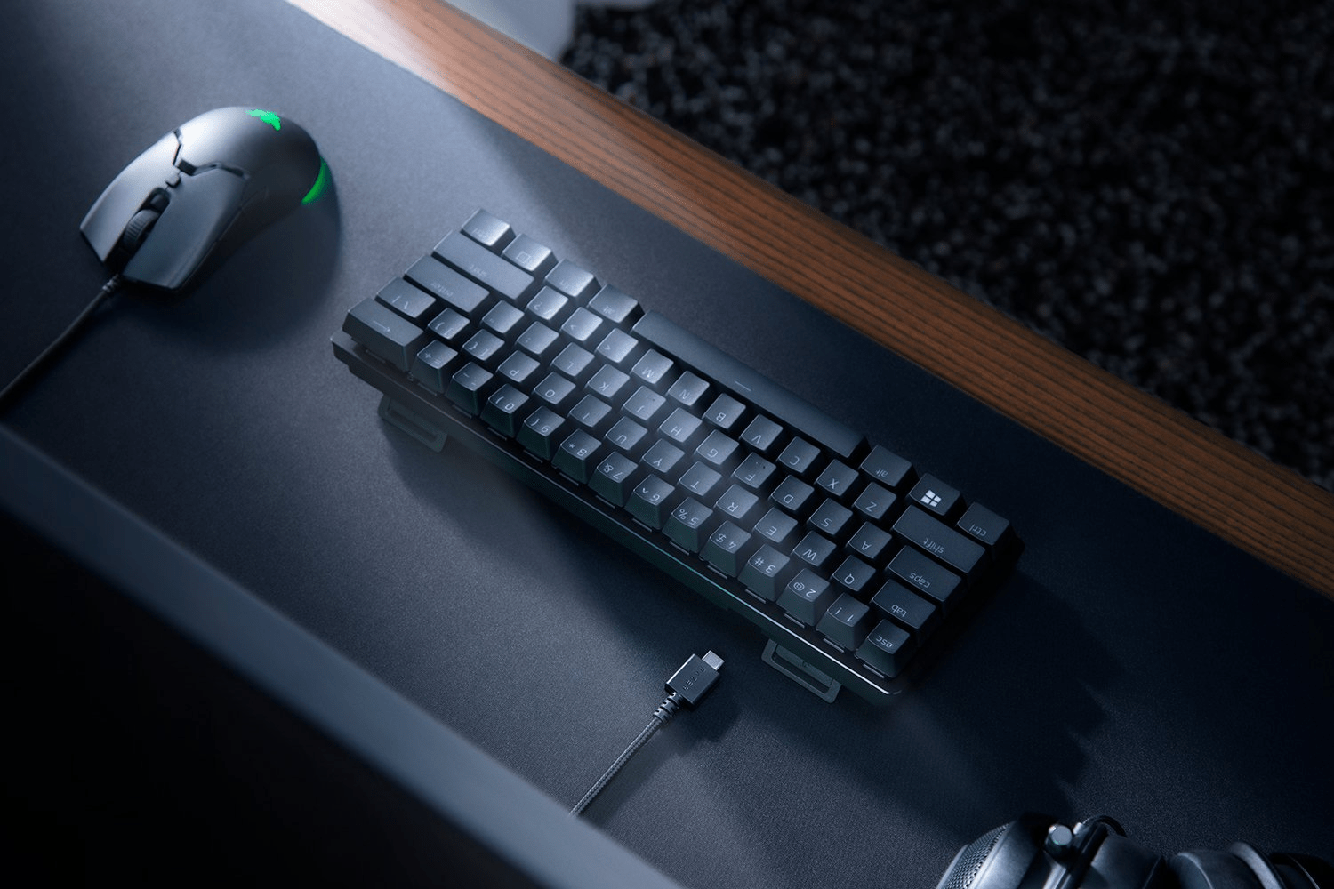 Image de Razer Huntsman Mini – Clavier Gaming Mécanique 60 % RGB Chroma, Switchs Optiques Razer, USB‑C Détachable - Unbranded