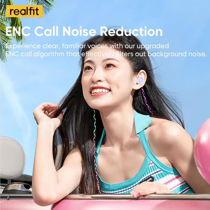 Image de Realfit F4 Mini ANC Bluetooth écouteurs 40dB suppression Active du bruit Couleur Beige - Unbranded