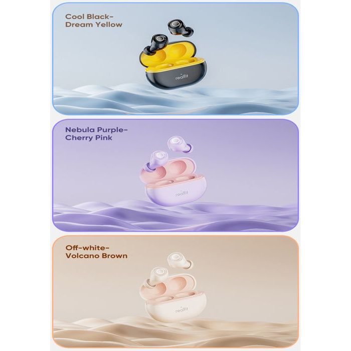 Image de Realfit F4 Mini ANC Bluetooth écouteurs 40dB suppression Active du bruit Couleur Beige - Unbranded