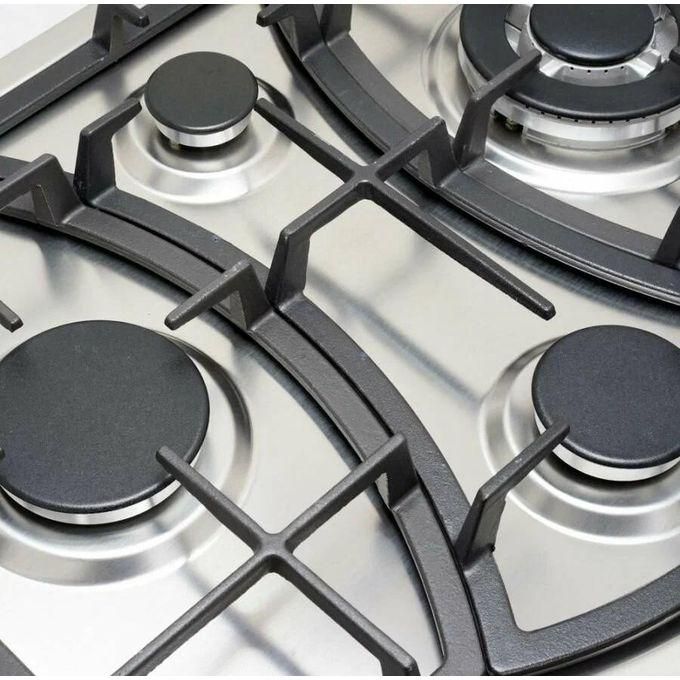 Image de RECHAUD a Gaz Encastrable et posable - Inox Premium 4 Feux 60 Cm Grilles En Fonte Renforcée - Allumage Électrique