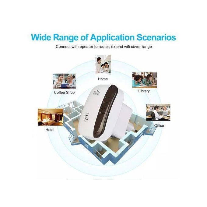 Image de Repeteur wifi amplificateur 300 MB, Extender Long Range Wi-Fi Signal Amplifier - Unbranded