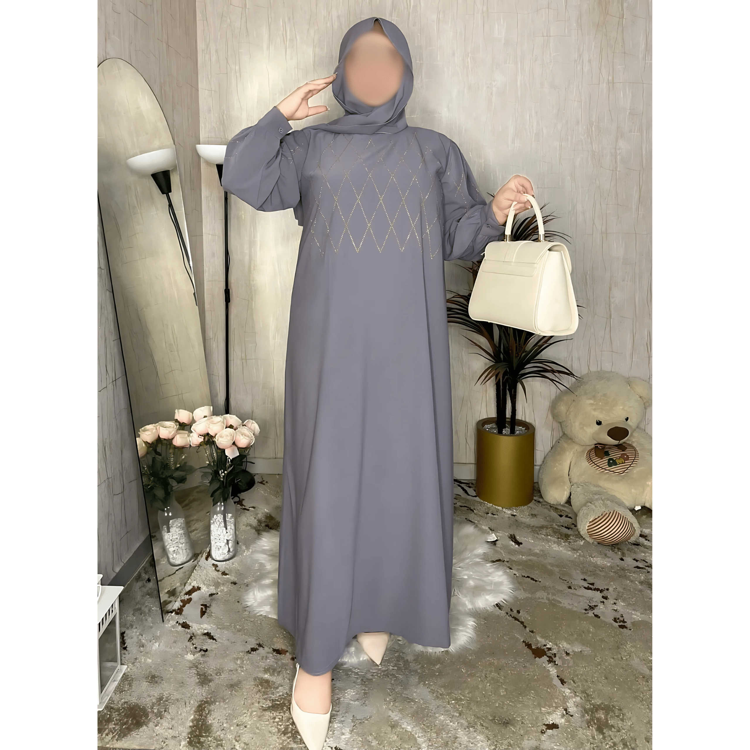 Image de Robe Abaya Élégante avec Design Moderne - Unbranded