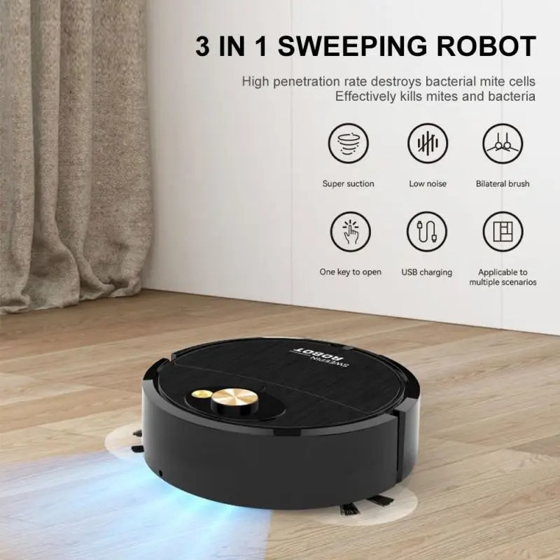 Image de Robot Aspirateur Compact – Nettoyage sans fil, faible consommation d'énergie - Unbranded