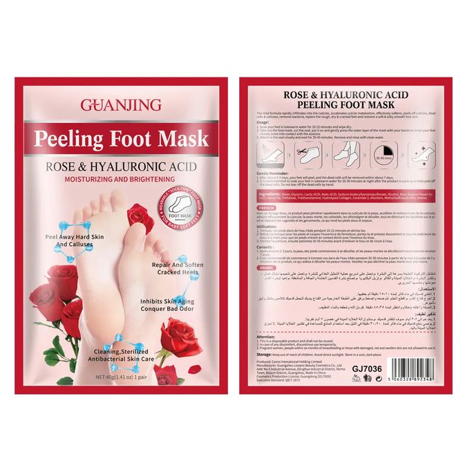 Rose Pack de Masques Peeling - Masque pour les Pieds et les Mains