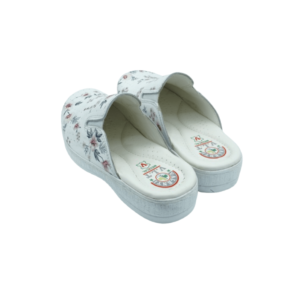 Sabots Médical en Blanc A Motif Fleure