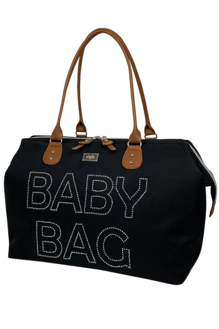 Sac à Langer Baby Bag Noir avec pierre – Stylo