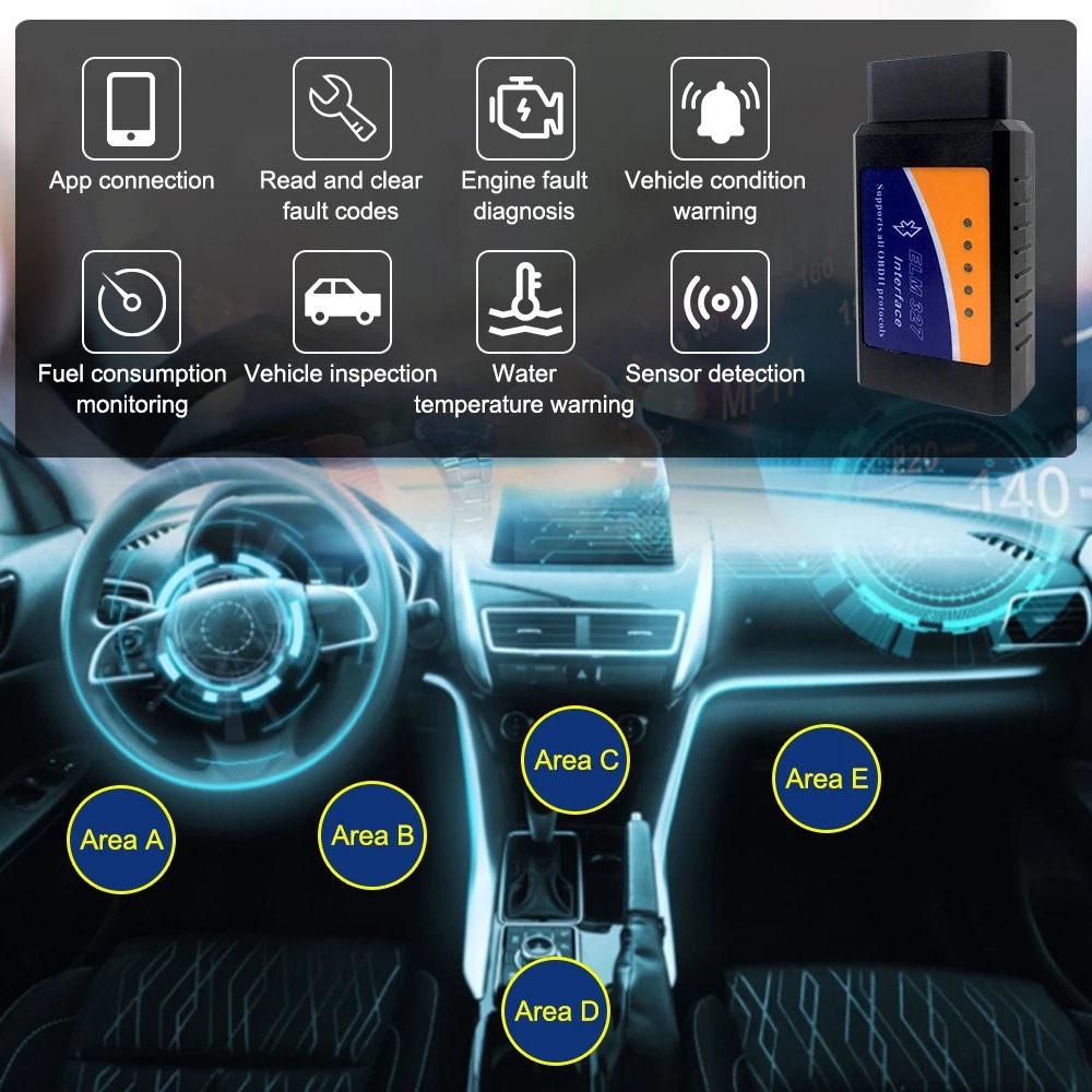 Image de Scanner OBD2 pour voiture – Diagnostic rapide, connexion WiFi/Bluetooth - Unbranded