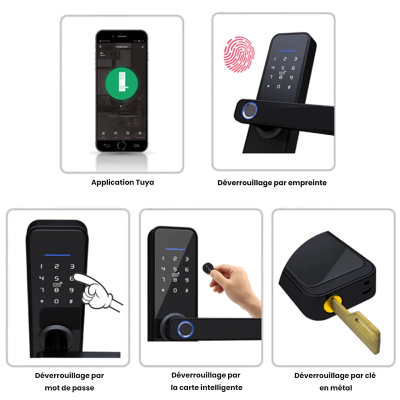Image de Serrure De Porte À Empreinte Digitale X7 WIFI - Unbranded