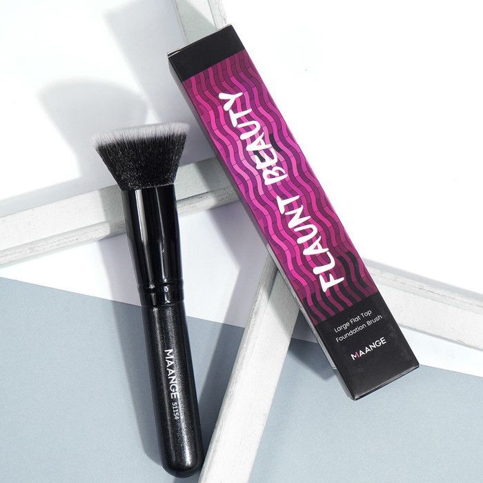 Image de Single foundation brush-black handle black tube - Unbranded