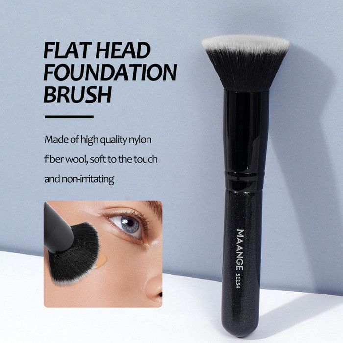 Image de Single foundation brush-black handle black tube - Unbranded