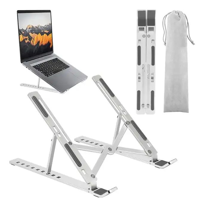 Support pliable pour ordinateur Portable Mac et PC, en Aluminium, Support Antidérapant