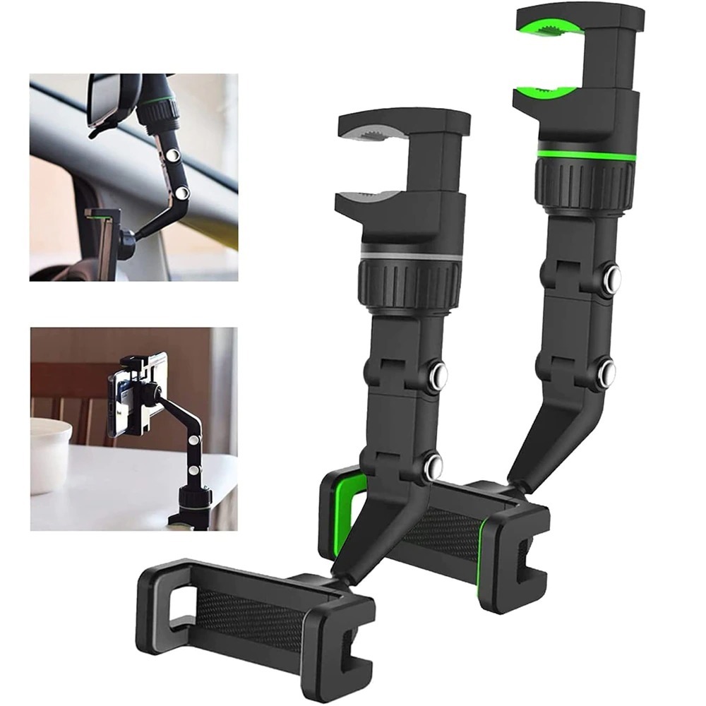 Support Téléphone Voiture Rétroviseur – Rotatif à 360°, Fixation Sécurisée