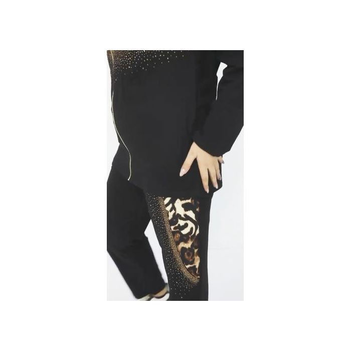 Image de survêt 2 pcs importe de Turquie Femmes Ref 80 - Noir