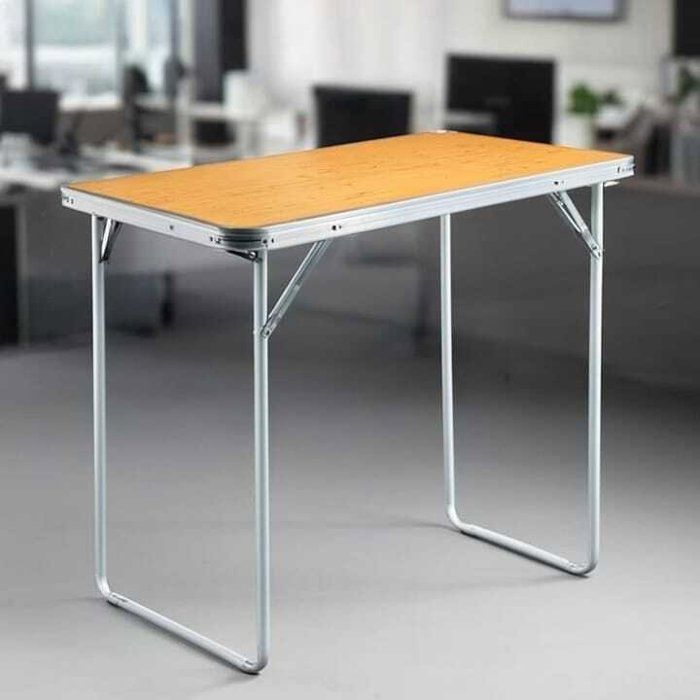 Image de Table de plage _Camping Pliante en Acier Marron 70x60x80 cm résistante et légère premier choix - Unbranded