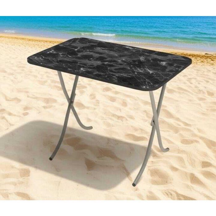 Image de Table pliante GM au design marbre noir – Élégance moderne 70/120m - Unbranded