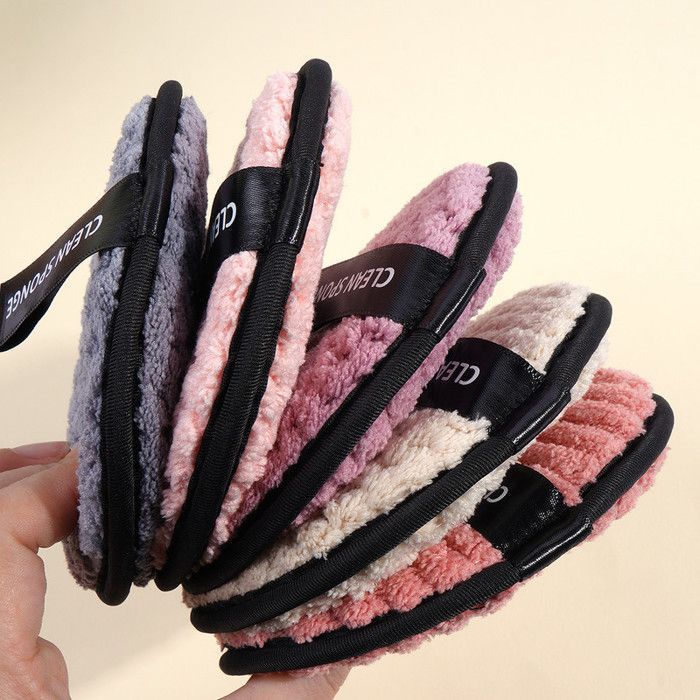 Image de Tampons démaquillants réutilisables - Maange - 5 couleurs - Microfibre douce - Écologique - Compact - Unbranded