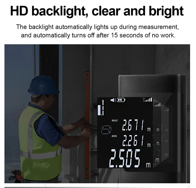Image de Télémètre Laser Distance Mètre range finder 60m rechargeable USB - Unbranded