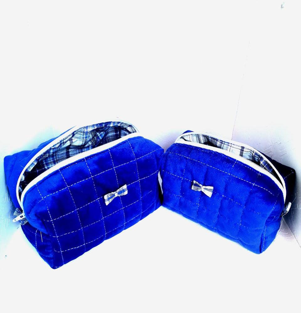 Trousse à Cosmétiques - Bleu - Taille XL et L