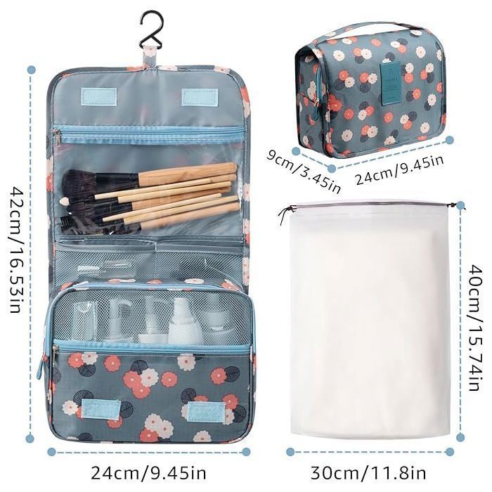 Trousse de toilette - Voyage - Imperméable - Tissu oxford - Souple