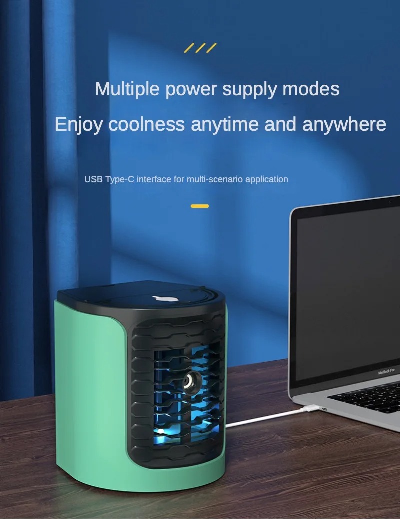 Ultra Air Cooler - Mini refroidisseur de bureau à triple effet pour un été frais