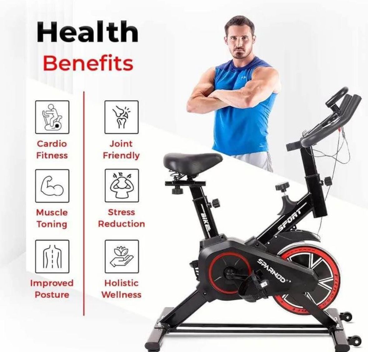 Image de Vélo d’Entraînement Cardio Professionnel - Unbranded