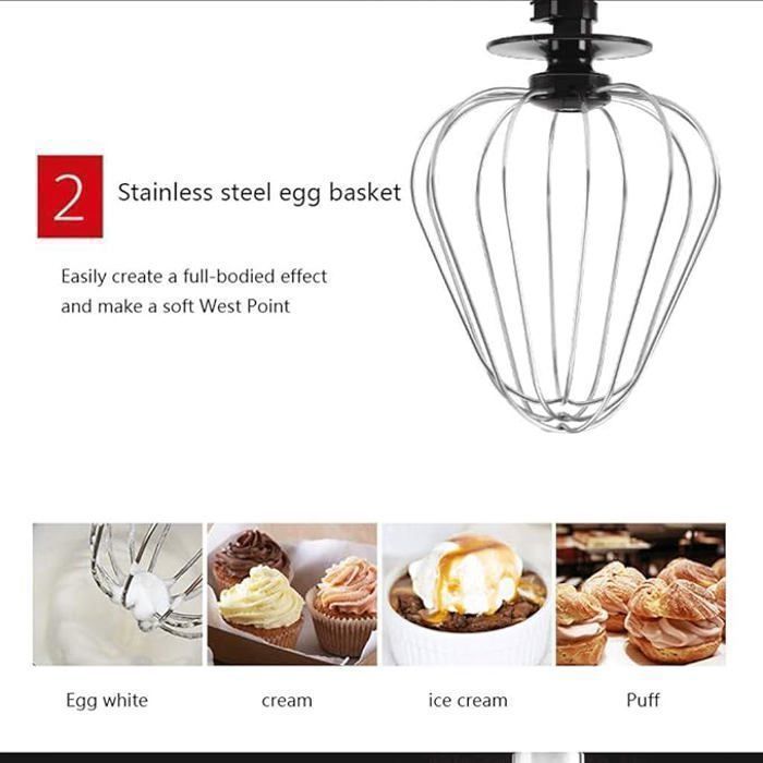 Image de Venezia Robot Pétrin Pâtissier - 7L - Multifonctions - ROUGE - 1000W - Unbranded