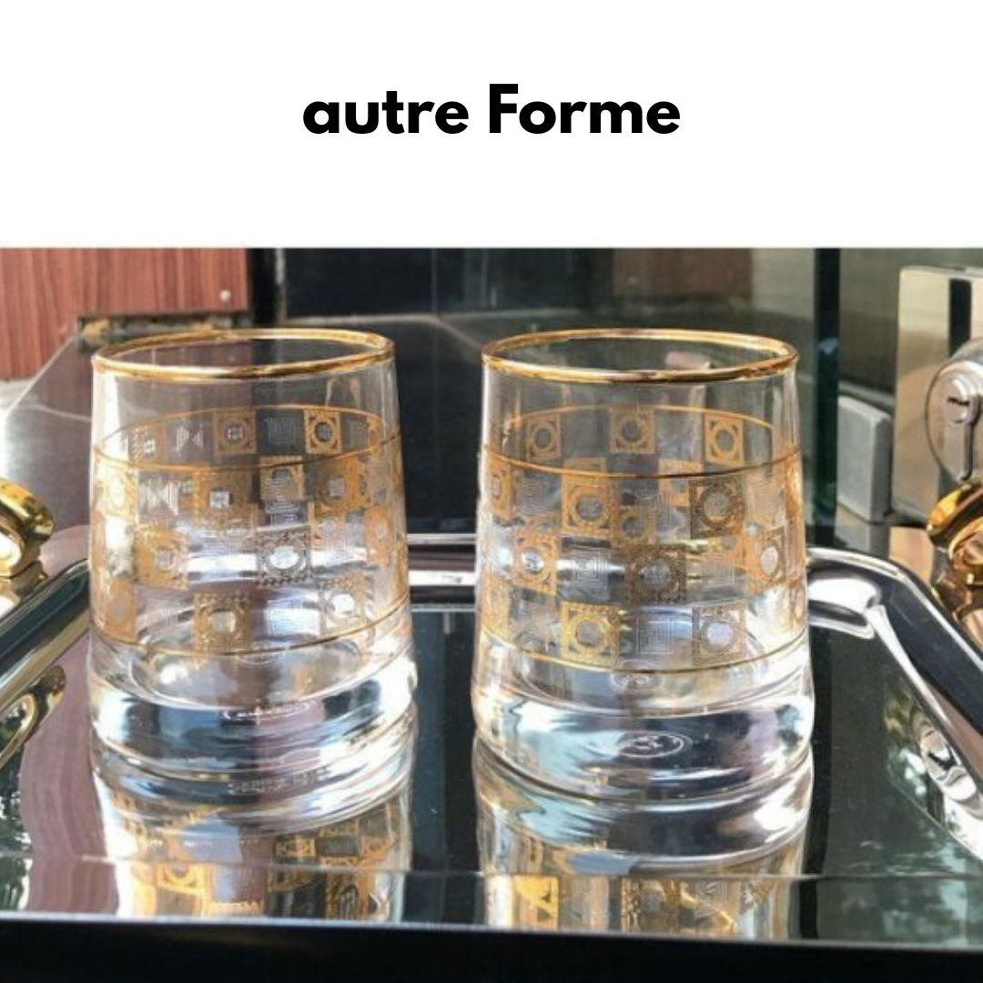 Image de Verres transparents En cristal - Set de 6 - 260 ml - Haute qualité - Élégance-MOTIFS ALEATOIRES - Unbranded
