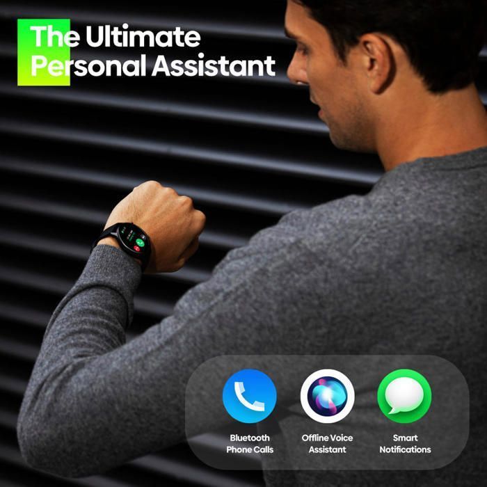 Image de Zeblaze Btalk 2 Lite montre intelligente grand écran HD 1.39 pouces appels téléphoniques Bluetooth 24H - Bleu - Unbranded