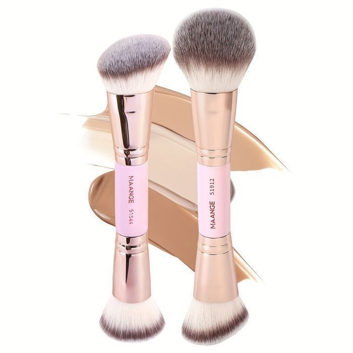 2pcs Pinceaux de maquillage à double extrémité