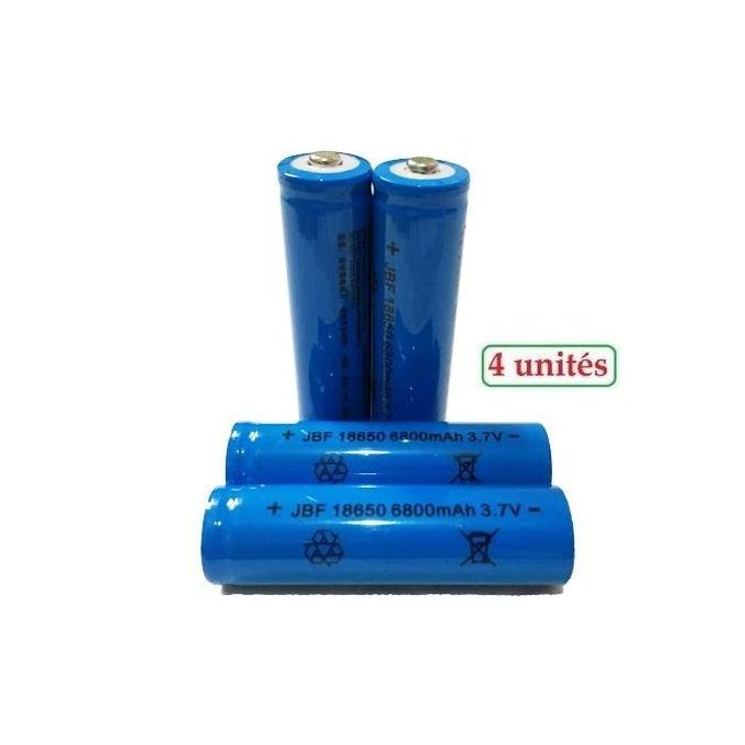 4 piles Li-ion rechargeable // JBF 18650 6800 mah -sans embalage