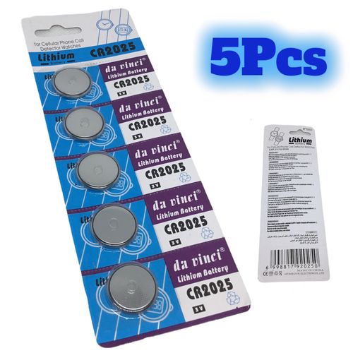 5 pièces/paquet piles bouton CR2025