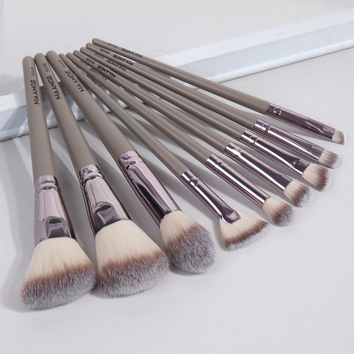 9pcs Make-up brush-champagn