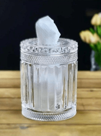 Boite a Mouchoirs En Verre de très bonne qualité Transparent 17cm/12,5