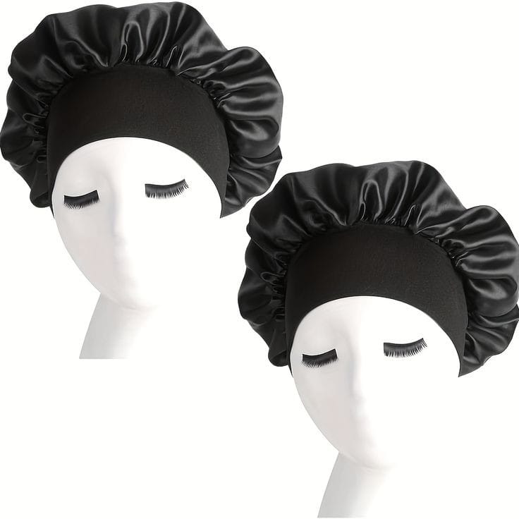 Bonnet de Nuit en Satin Élastique pour Femme