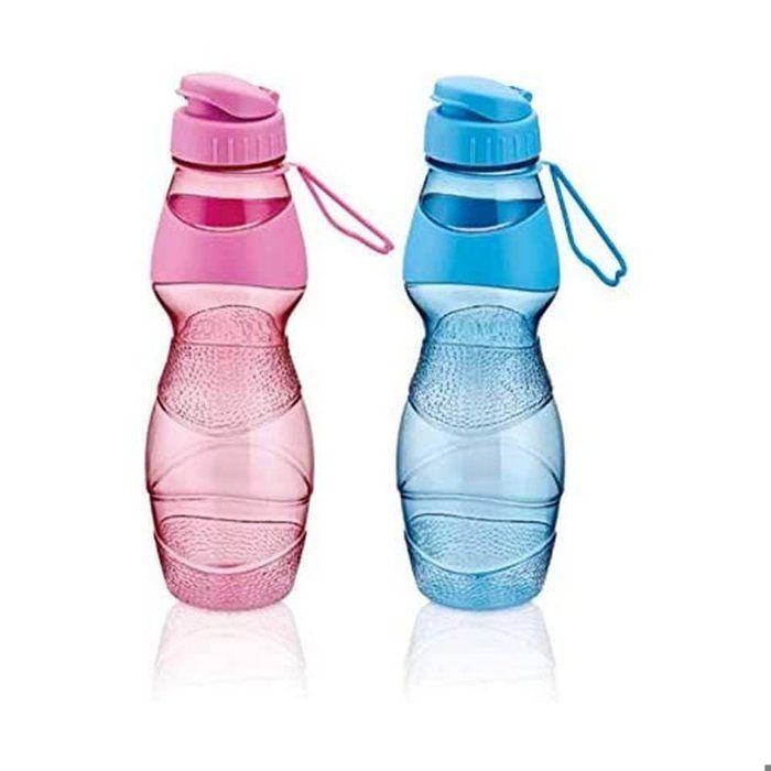 Bouteille d'eau isotherme - 500ml - Plastique sans BPA - Couleur bleu - Multisport