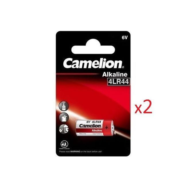 Camelion Lot de 2 Batteries Alcaline 6 volt // Deux Piles 6V Alkaline 4LR44
