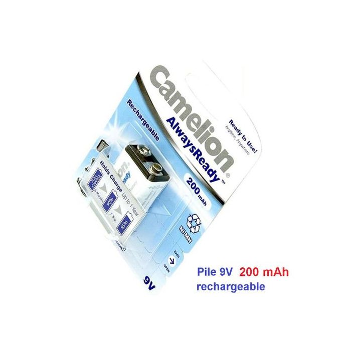 Camelion Pile 9V 200mAh Ni-Mh Rechargeable Blister 1x unite