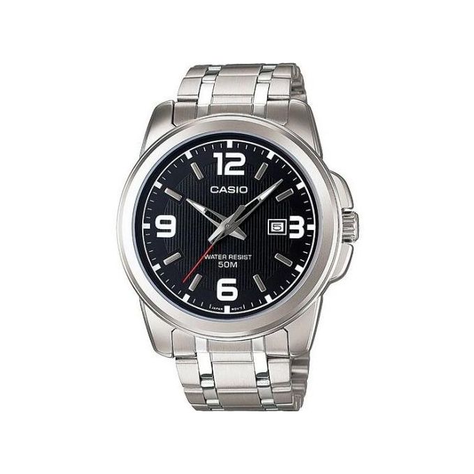 Casio Montre Argente noir chiffre
