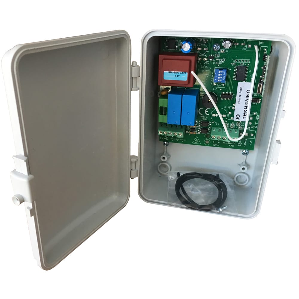 Centrale de commande automatisme de rideaux roulants ACM Universelle LS1250 230V avec 2 telecommande