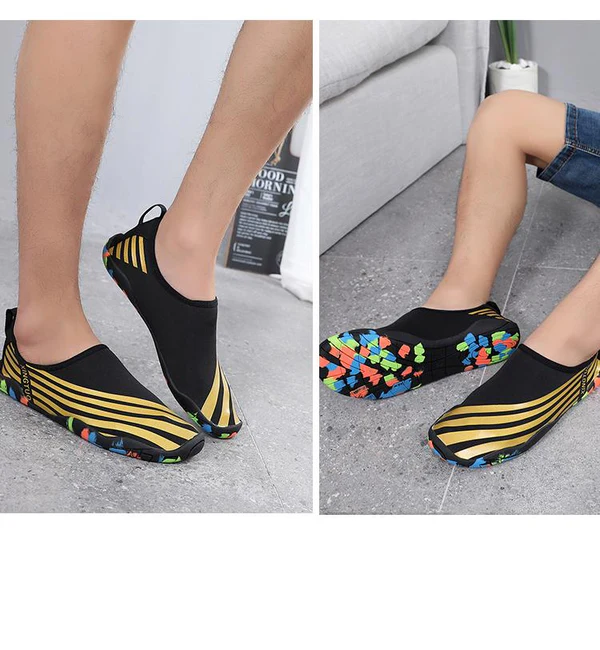 Chaussures aquatique pour femmes et homme - ibiza-doré