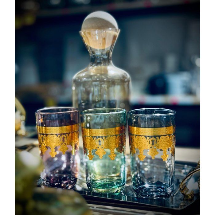 Coffret de 6 Verres en cristallin - Multi Couleurs - 280 ml - Cristal - Set de 6 - Élégance et Qualité