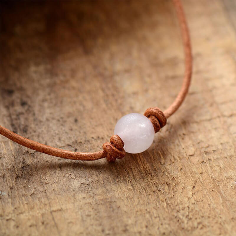 Collier ras de cou Quartz Rose
