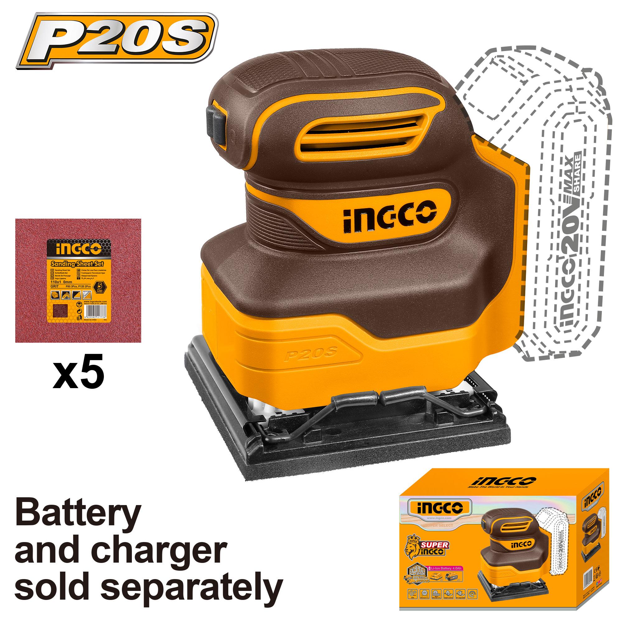 Cordless sheet sander