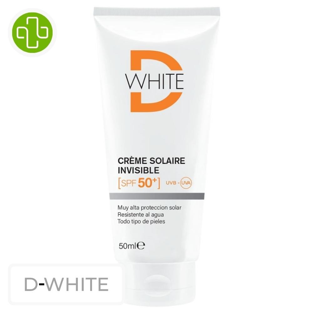 Dermalliance D-WHITE Crème Solaire invisible Spf50+ – 50ml