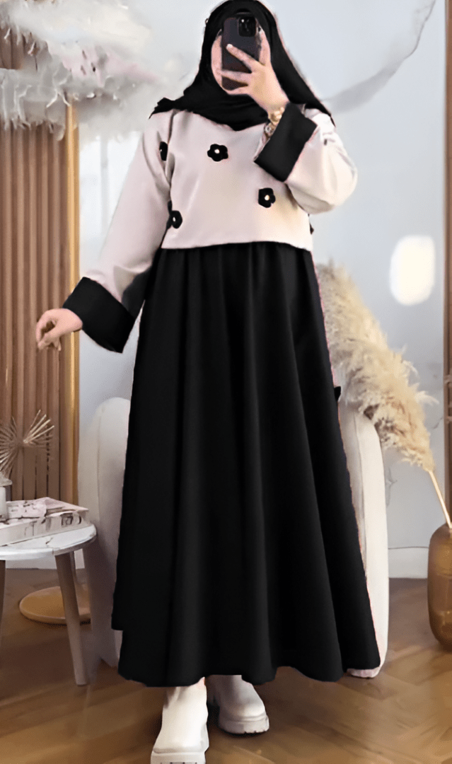 Ensemble 3 pièces femme – Jupe évasée + Chemisier + Châle