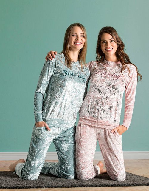 Ensemble de pyjama velours pour femmes – Poleren.