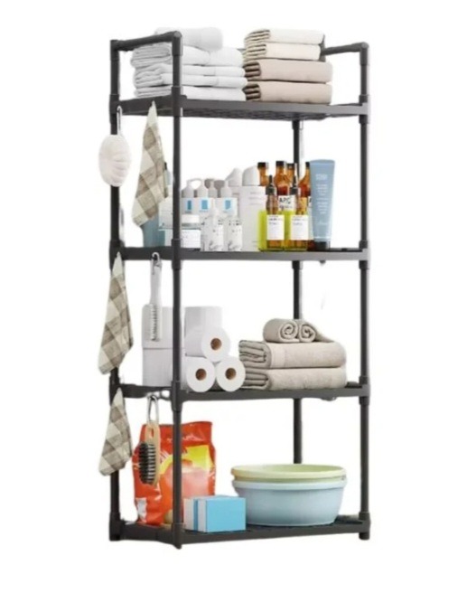 Étagère À Épices Noire De Grande Capacité À 3 Niveaux Pour Comptoir De Cuisine, Organisateur Multifonctionnel